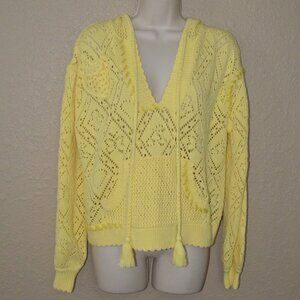 NWOT $495 Sz XS LoveShackFancy Tamaso Yellow Lemon Drop Hoodie Sweater